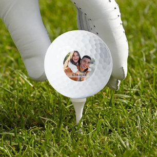 Wedding voor Golfers Engaged Couple Foto Golfballen