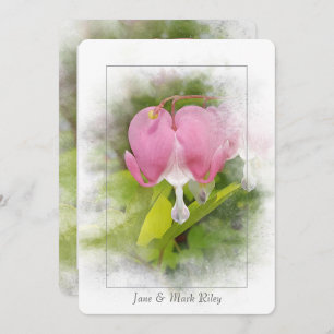 Wedding Vow Renewal-bloeding hartbloem Kaart