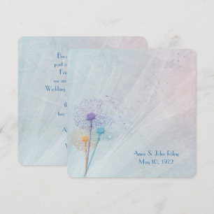 Wedding Vow Renewal Dandelion Bouquet Kaart