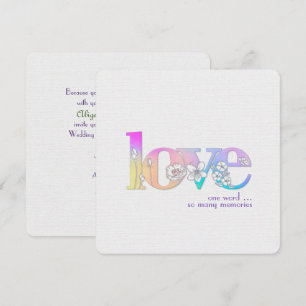 Wedding Vow Renewal-floral love font Kaart