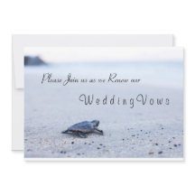 Wedding Vow Renewal Invitation Zee Turtle