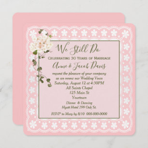 Wedding Vow Renewal Square Lace Kaart