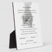 Wedding Vow Renewal Tabletop Plaque met Easel Fotoplaat (Zijkant)
