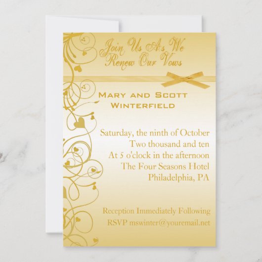 Wedding Vow Renewal Uitnodigingen (Voorkant)