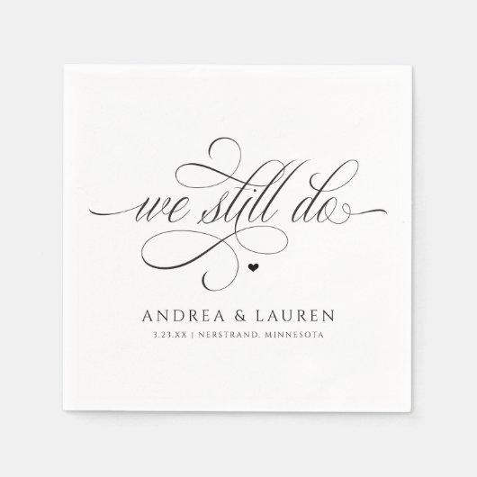 Wedding Vow Renewal We doen het nog steeds Servet (Voorkant)