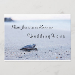Wedding Vow Renewal Zee Turtle Kaart
