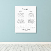 Wedding Vows Canvas Afdruk (Insitu (Houten vloer))