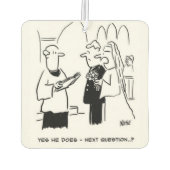 Wedding Vows Cartoon Luchtverfrisser (Achterkant)