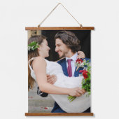 Wedding Vows Jubileum 2 Foto Greenery Hangend Wandkleed (Voorkant)