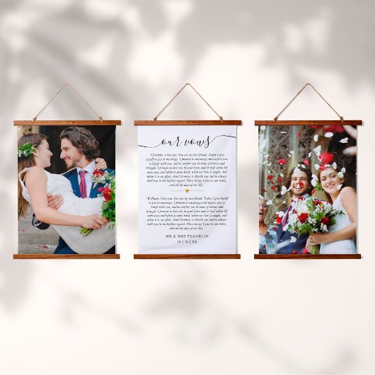 Wedding Vows Jubileum 2 Foto Hangend Wandkleed