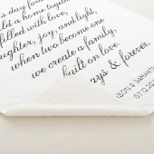Wedding Vows Persoonlijke kalligrafie Sherpa Deken (3/4)
