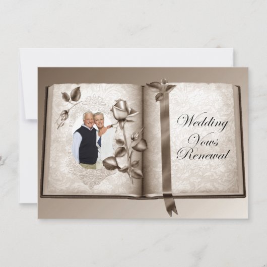 Wedding Vows Renewal Aangepaste fotouitnodiging Kaart (Voorkant)