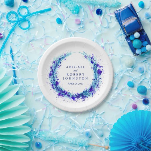 Wedding waterverf blue met bord  (Feest)