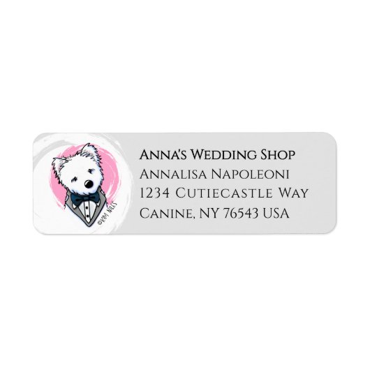 Wedding Website Adreslabel Etiket (Voorkant)