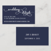 Wedding Website Details in Uitgebreid Script, Mari Informatiekaartje (Voorkant / Achterkant)