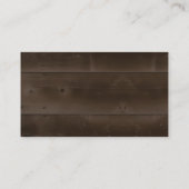 Wedding Website Enclosure Kaart | rustiek hout (Achterkant)