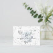 Wedding Website Kaart | Dusty Blue Floral (Staand voorkant)
