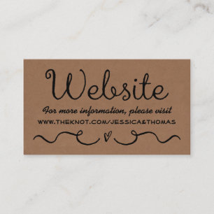 Wedding Website Kaart Kraft voor het deelgebied