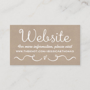 Wedding Website Kaart Kraft voor het deelgebied