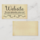 Wedding Website Kaart | Verouderd  Antiek (Voorkant / Achterkant)
