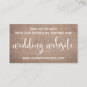 Wedding-website,  modern script en overlapping informatiekaartje