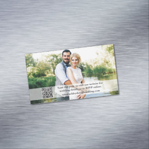 Wedding Website QR Overlay 25 Foto Magnet Kaarten Magnetisch Visitekaartje