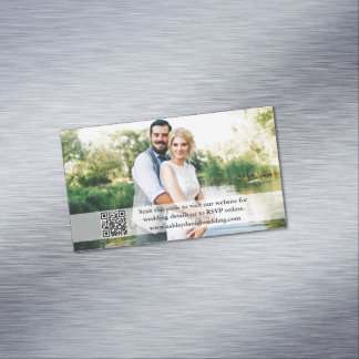 Wedding Website QR Overlay 25 Foto Magnet Kaarten Magnetisch Visitekaartje