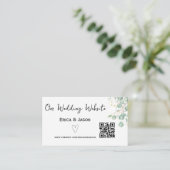 Wedding Website RSVP QR Code Enclosure Card Informatiekaartje (Staand voorkant)