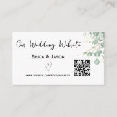 Wedding Website RSVP QR Code Enclosure Card Informatiekaartje (Voorkant)