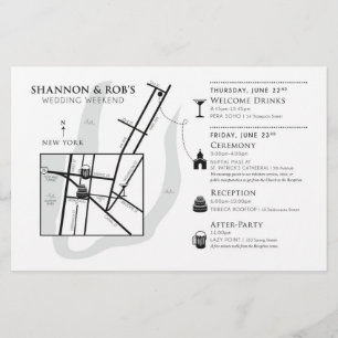 Wedding Week Welkom Kaart Kaart - CUSTOM voor Shan