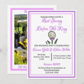 Wedding Weekend Activiteit Golf Paarse Lavendel Kaart (Voorkant / Achterkant)