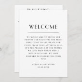 Wedding Weekend Itinerary & Welcome | Schedule Kaart (Voorkant / Achterkant)