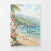 Wedding Weekend | Maui, Hawaii Tri-Fold Invitation (Page de couverture)