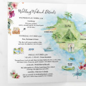Wedding Weekend | Maui, Hawaii Tri-Fold Invitation Drieluik Uitnodiging (Binnenzijde eerst)