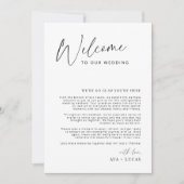 Wedding Welcome Bag Note met Kaart van de bestelti (Voorkant)