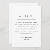 Wedding Welcome Bag | Weekendschema Kaart (Voorkant / Achterkant)