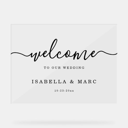 Wedding Welcome Minimalist (Recto)