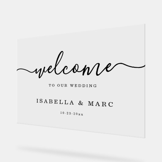 Wedding Welcome Minimalist (Angle)