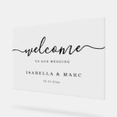 Wedding Welcome Minimalist Acryl Bord (Hoek)