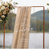 Wedding Welcome Modern Handwriting Heart