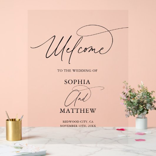 Wedding Welcome Script Sign (Mariage)