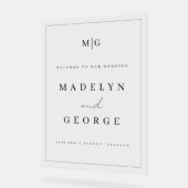 Wedding Welcome Sign Eenvoudige Sjabloon Minimalis Acryl Bord (Hoek)