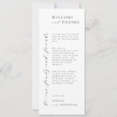 Wedding Welkom & Bedankt Minimale tafel plaats kaa Kaart (Voorkant)