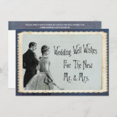 Wedding well wenst advies Bride Groom Informatiekaartje (Voorkant / Achterkant)
