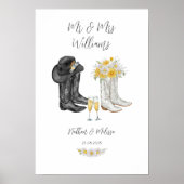 Wedding Western Boots Poster (Voorkant)