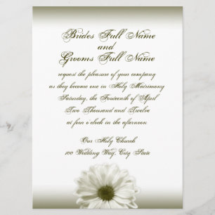 Wedding White Antiek Daisy Kaart
