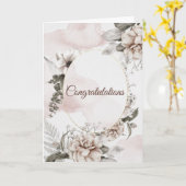 Wedding White Roses  gefeliciteerd Kaart (Gele Bloem)