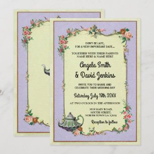 Wedding Wonderland Nodig Afternoon Tea Theepot uit Kaart