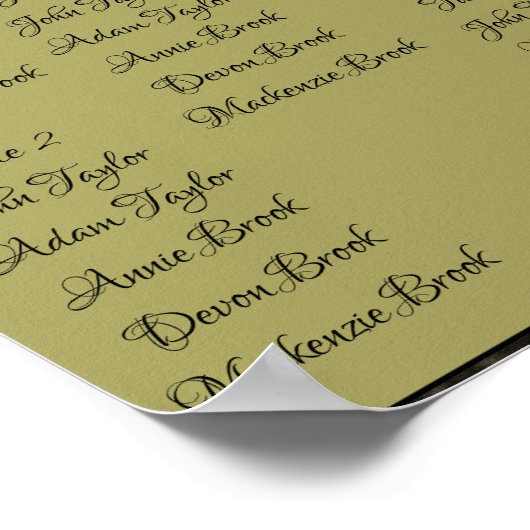 Wedding Wonderland Table Plan Poster (Hoek)