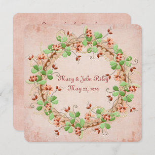 Wedding Wreath Vow Renewal Kaart